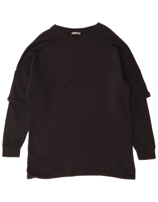 Zara Ανδρικό Φούτερ Jumper Μικρό Μαύρο Βαμβακερό