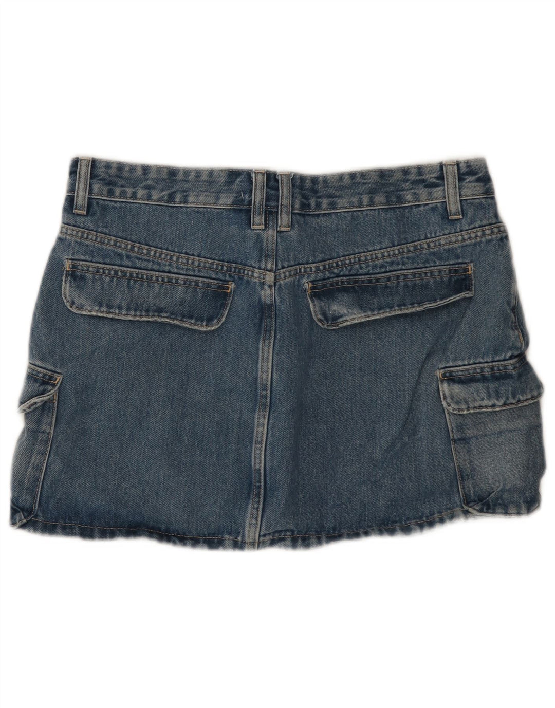Zara Γυναικεία Τζιν Φούστα Cargo Μεγάλη W32 Μπλε Βαμβακερή