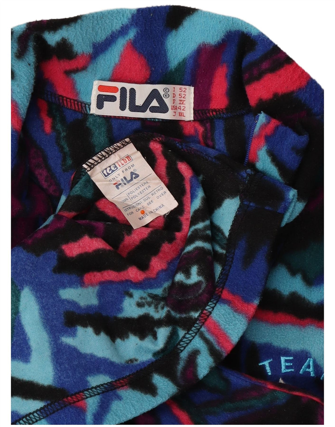 Ανδρικά FILA Abstract Pattern Fleece Jumper IT 52 Large πολύχρωμα