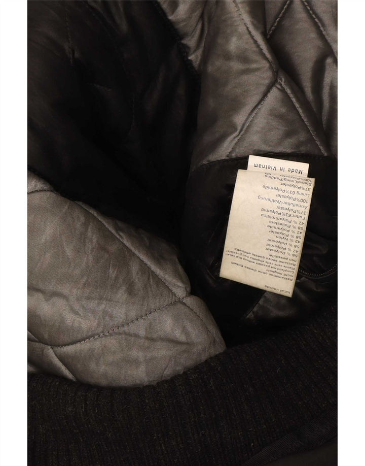Milestone Ανδρικό Bomber Jacket με κουκούλα UK 44 2XL Μαύρο Πολυεστέρας