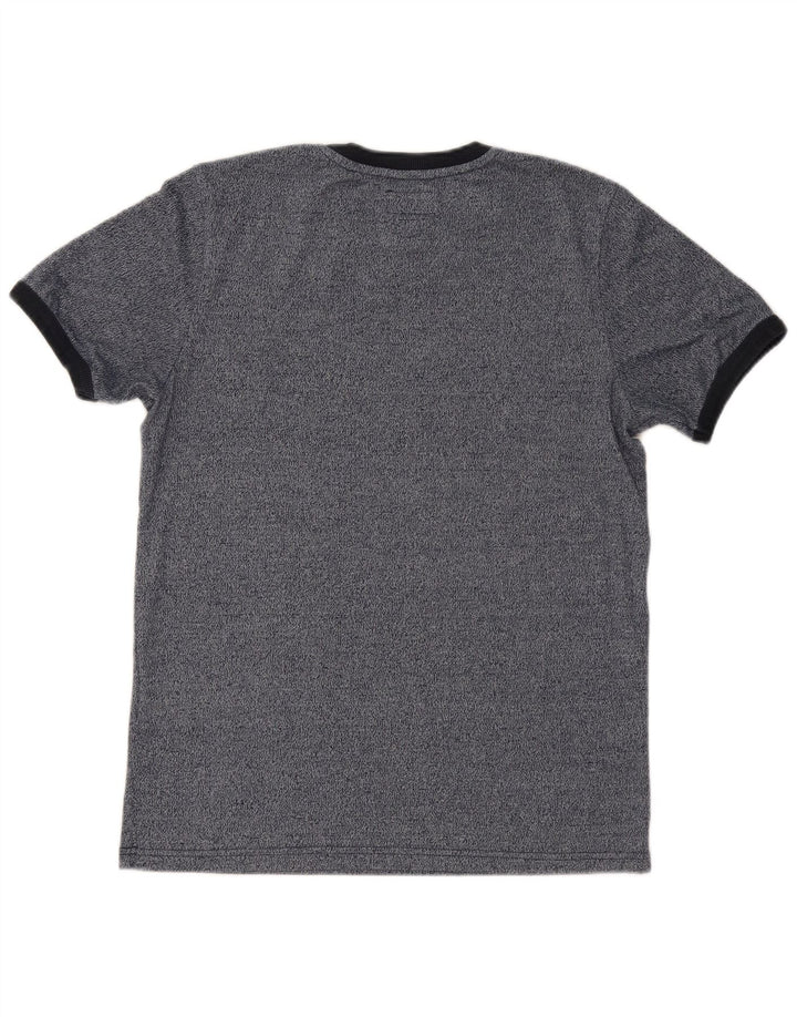 Ανδρικό γραφικό μπλουζάκι SUPERDRY Κορυφαίο μεσαίο μπλε ναυτικό βαμβακερό