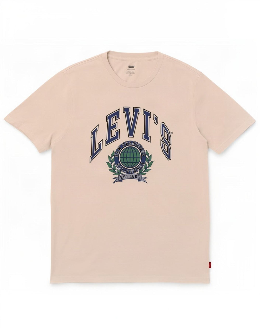 Ανδρικό γραφικό T-Shirt Levi's Top μεγάλο λευκό βαμβακερό