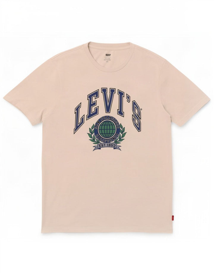 Ανδρικό γραφικό T-Shirt Levi's Top μεγάλο λευκό βαμβακερό