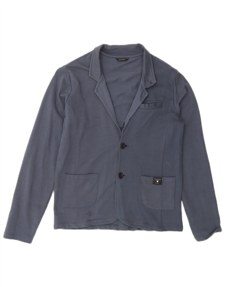 Guess Boys 2 Button Blazer Jacket 11-12 Years Blue Cotton