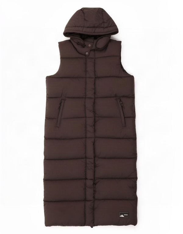 Superdry Ανδρικά Longline με κουκούλα με επένδυση Gilet UK 14 Medium Black Check Nylon