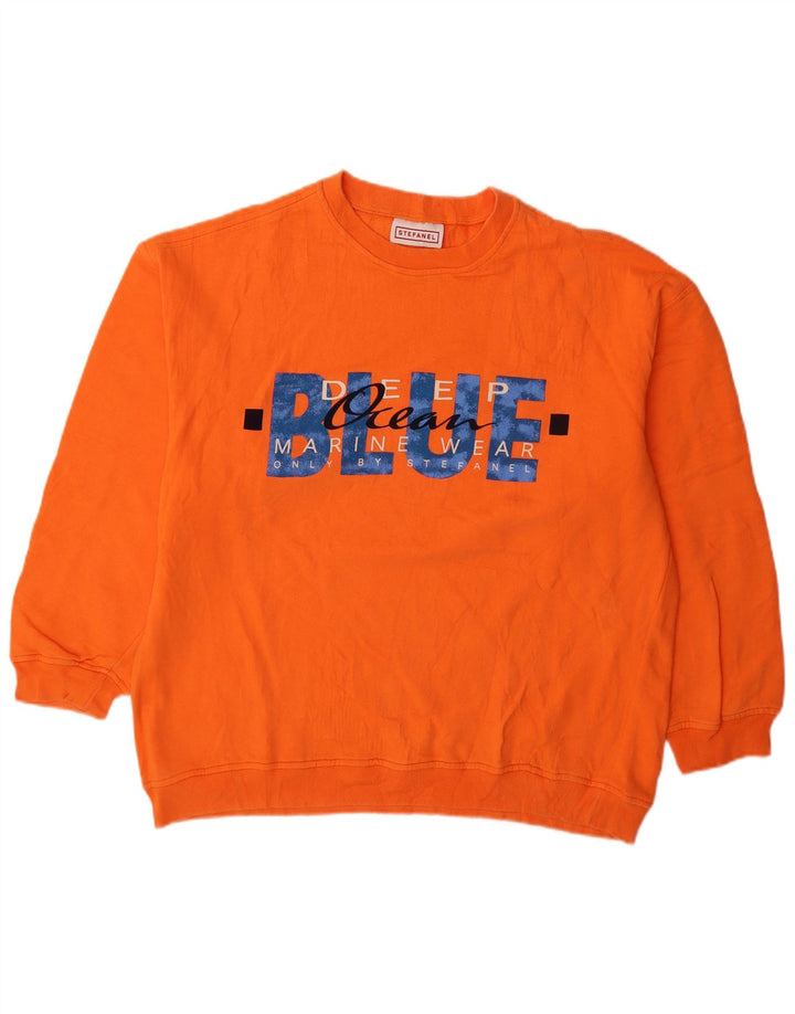 Ανδρικό γραφικό φούτερ Stefanel Jumper XL Orange