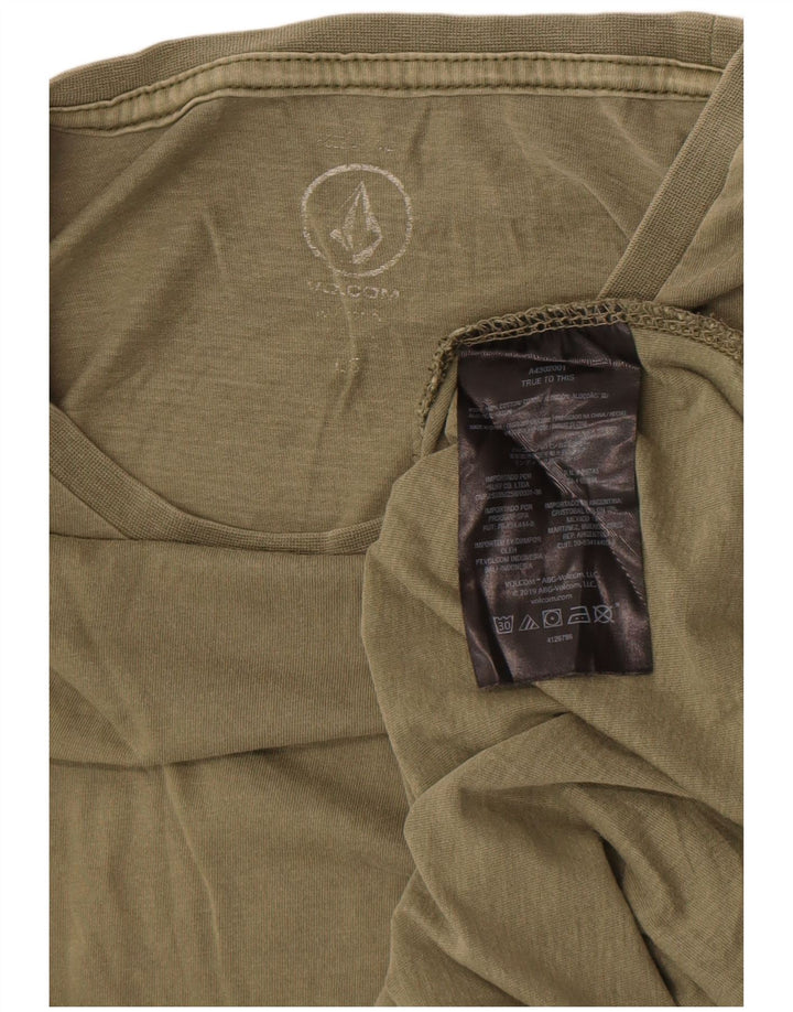 Ανδρικό T-Shirt Volcom Τοπ μεγάλο χακί βαμβακερό