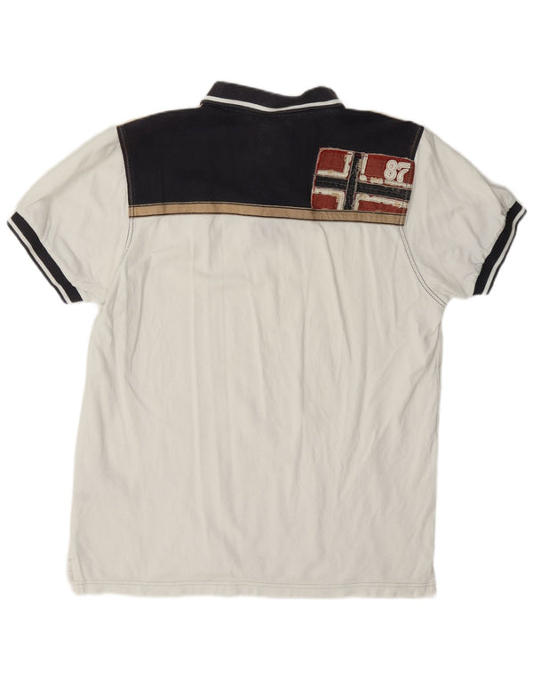 Ανδρικό πουκάμισο Napapijri Geographic Graphic Rugby Polo XL White Colourblock
