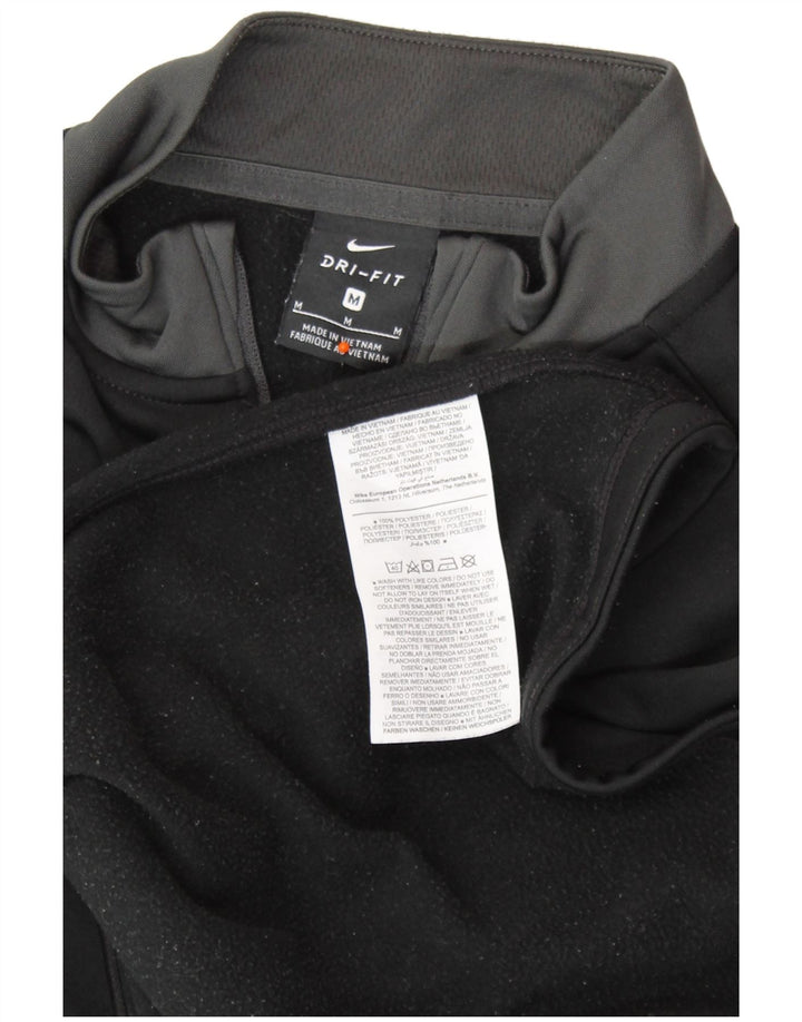 Ανδρική φόρμα NIKE Dri Fit με φερμουάρ πουλόβερ στο επάνω μέρος, μεσαίο μαύρο χρώμα
