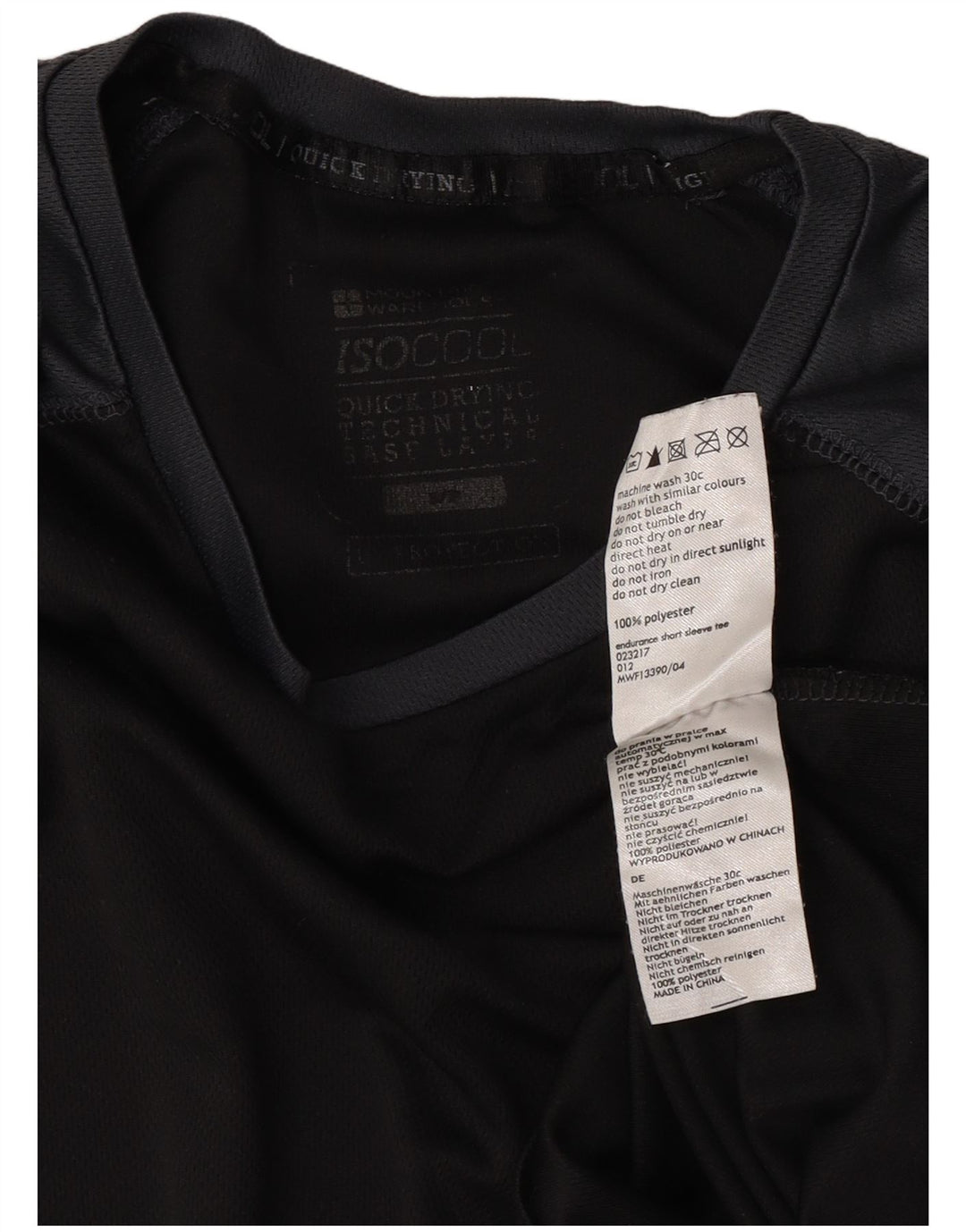 Ανδρικό T-Shirt Mountain Warehouse Top IsoCool Small Black Colourblock