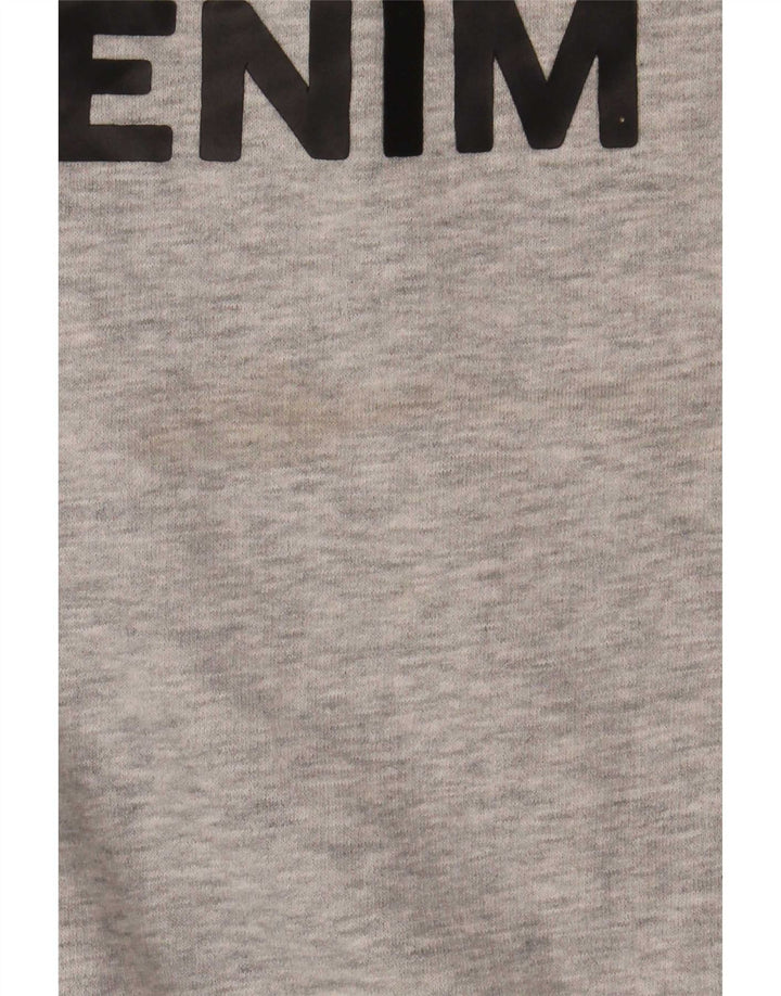 Γραφικό ανδρικό φούτερ Tommy Hilfiger Jumper μεγάλο γκρι βαμβακερό