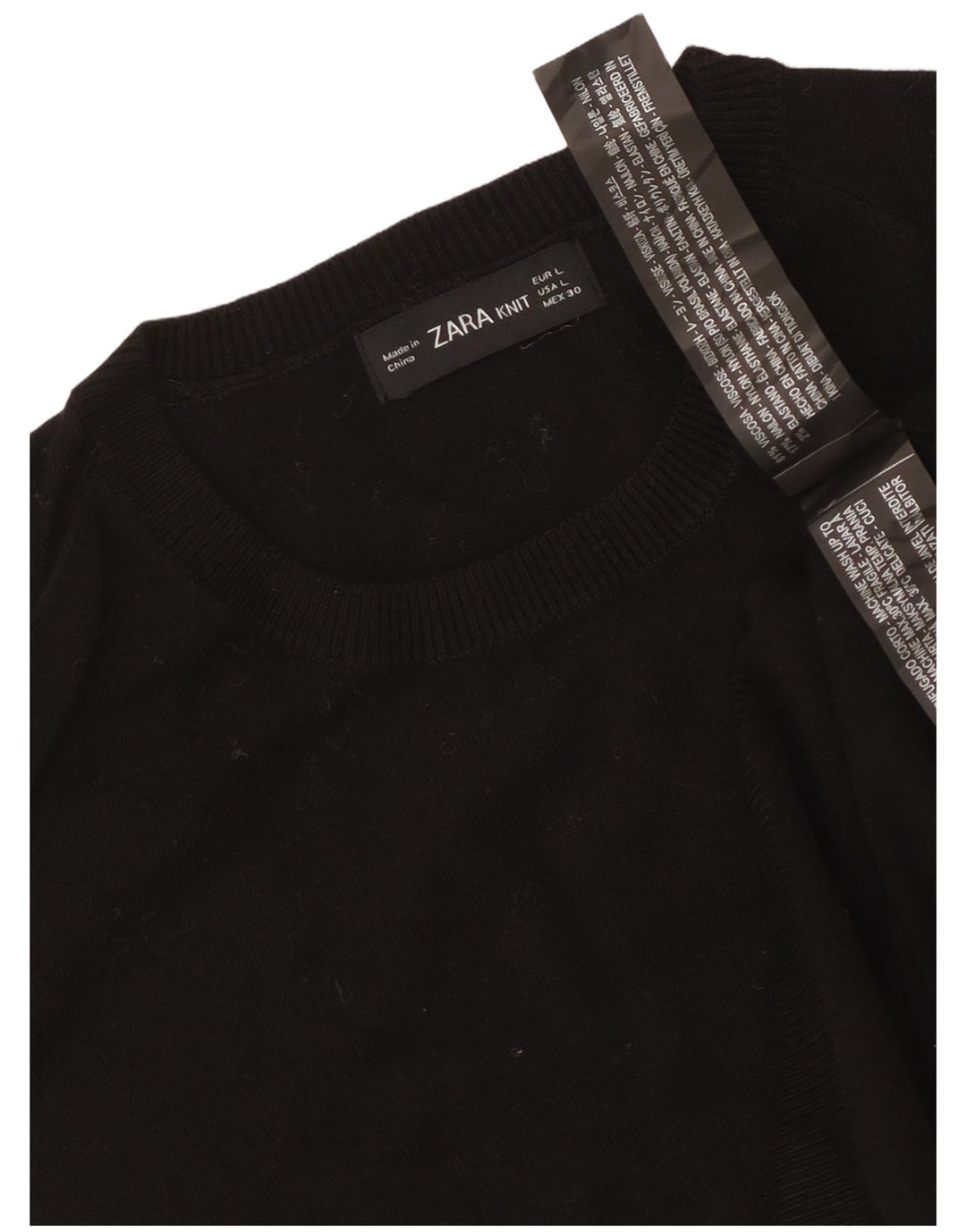 Zara Γυναικείο Γιλέκο Tank Top UK 14 Large Black Viscose