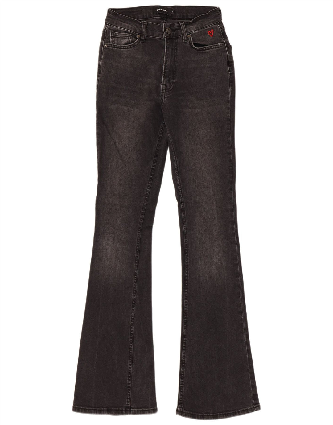 Desigual Γυναικείο Slim Flared Jeans EU 36 Small W26 L33 μαύρο βαμβακερό