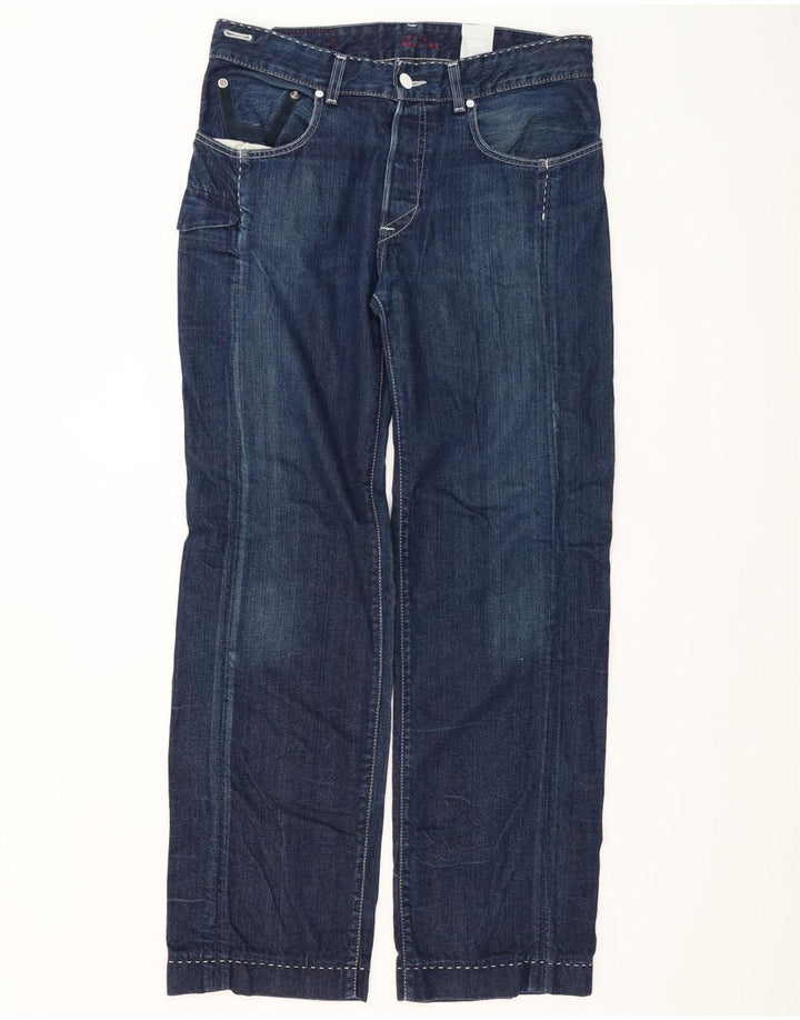 Ανδρικό τζιν Levi's Straight W34 L34 Navy Blue Cotton
