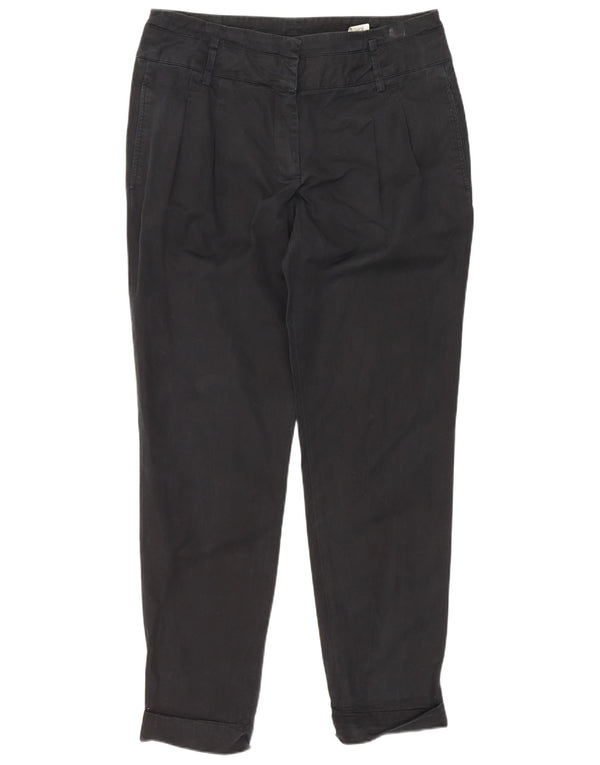 Zara Γυναικείο κωνικό παντελόνι Chino Medium W28 L27 Μαύρο βαμβακερό