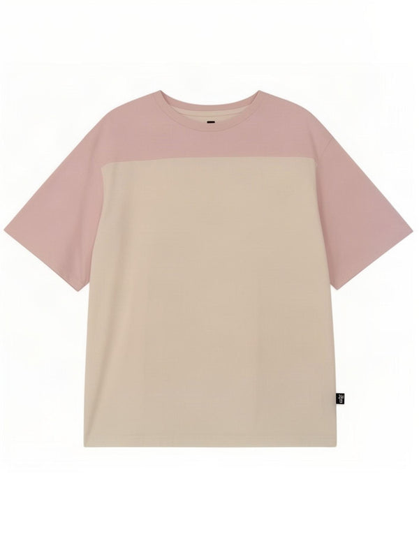 Puma Γυναικείο T-Shirt Top UK 10 Small Off White Colourblock Βαμβακερό