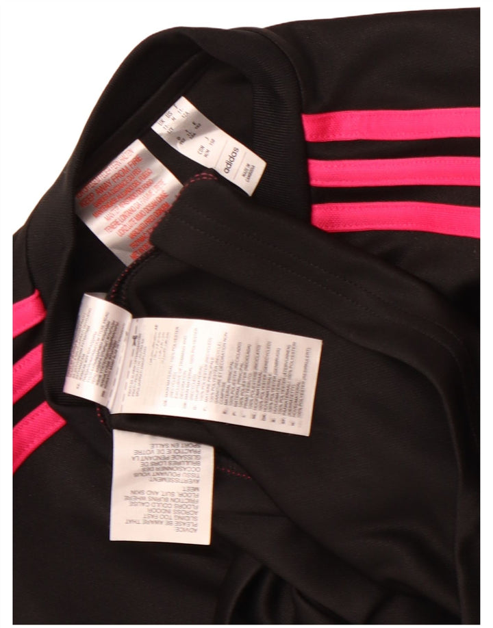 Adidas Girls Aeroready φόρμα πουλόβερ με φερμουάρ τοπ 11-12 ετών Μαύρο