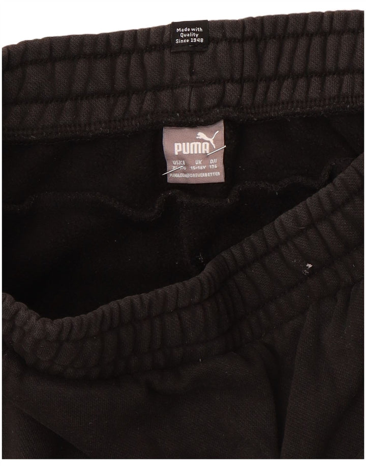 Puma Boys Tracksuit Trousers Joggers 15-16 Years Black Colourblock