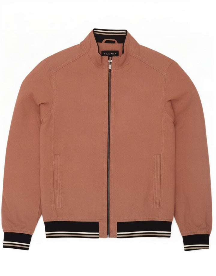 Zara Ανδρικό Bomber Jacket UK 38 Medium Pink Polyester