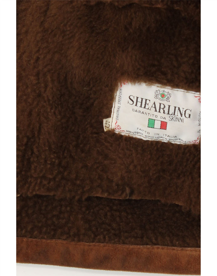 Vintage Γυναικείο Shearling Coat IT 42 Medium Brown Shearling