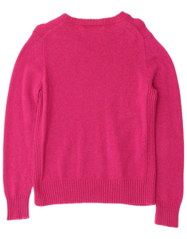 Marks & Spencer Γυναικείο πουλόβερ με λαιμόκαυστο UK 14 Large Pink Lambswool