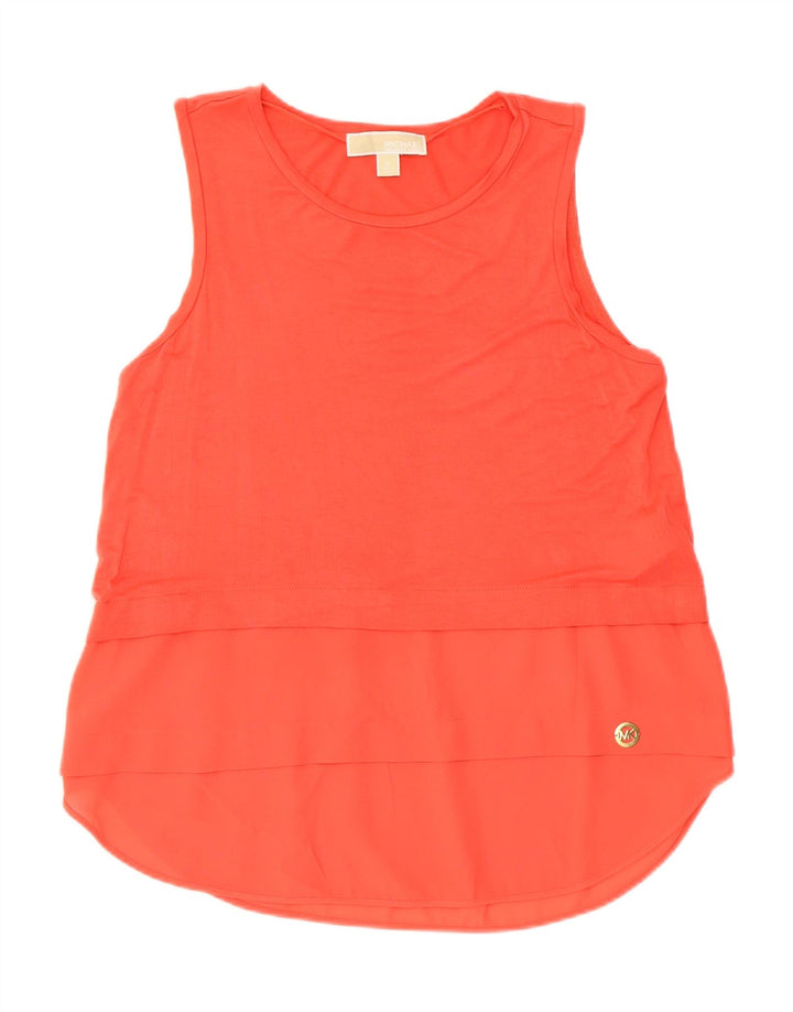 MICHAEL KORS Womens Vest Top UK 14 Medium Red Viscose Vintage Michael Kors and Second-Hand Michael Kors from Messina Hembry 