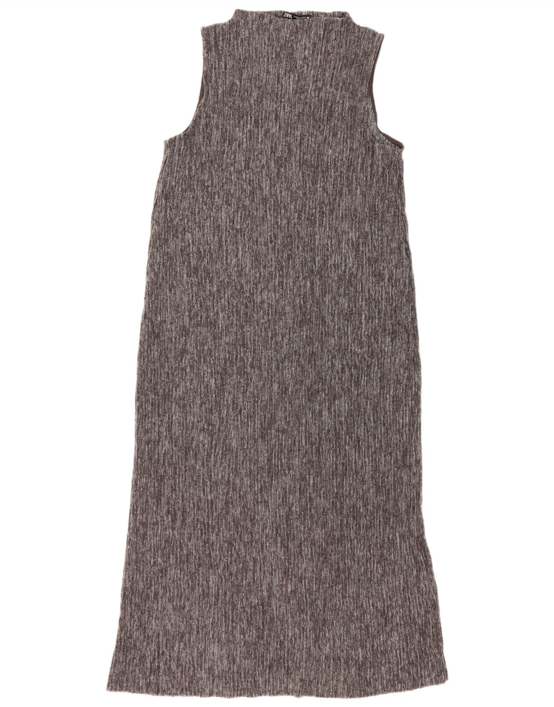 Zara Γυναικείο Αμάνικο Maxi Φόρεμα UK 12 Medium Grey Polyester