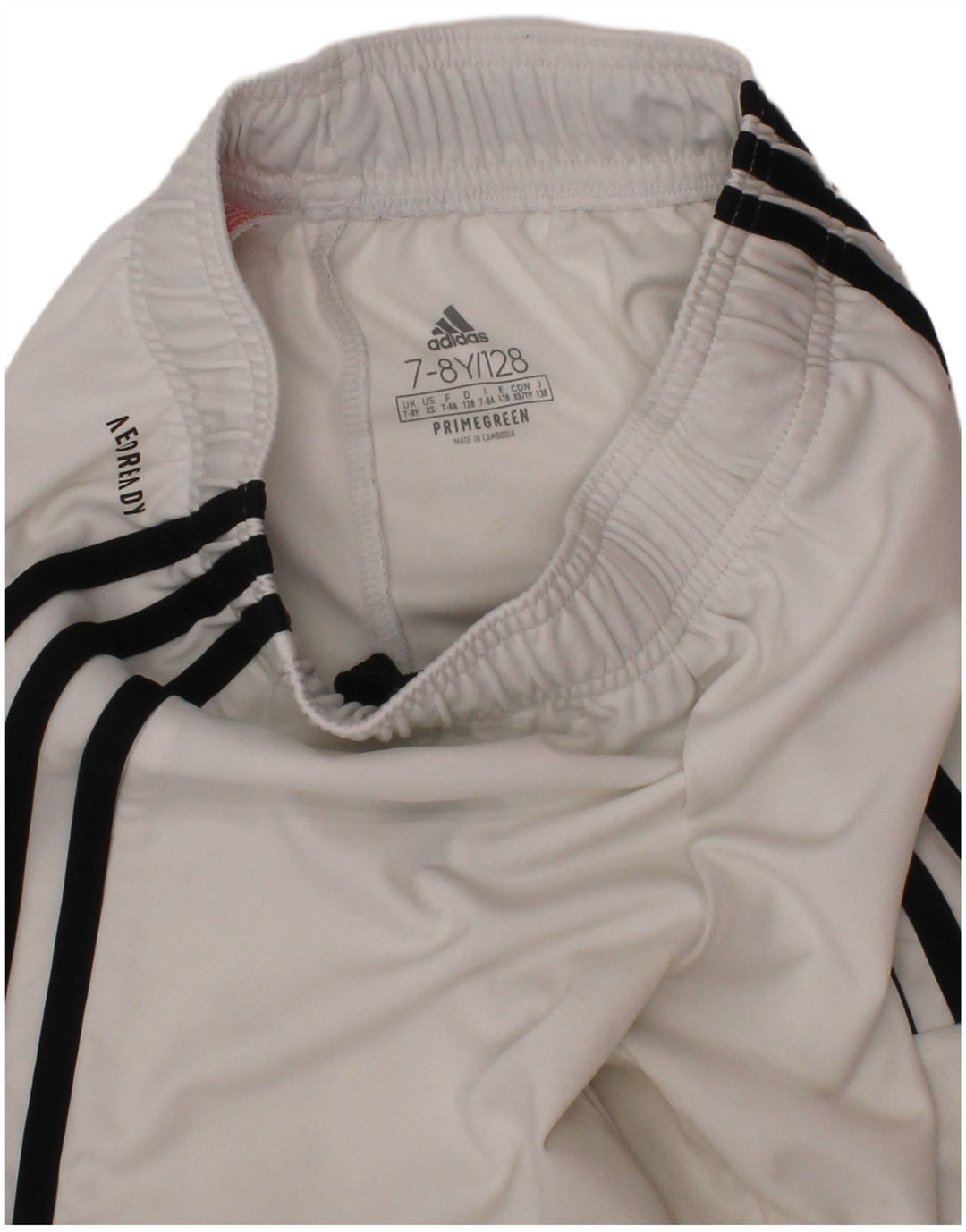 Adidas Boys Aeroready Sport σορτς 7-8 ετών λευκό πολυεστέρα