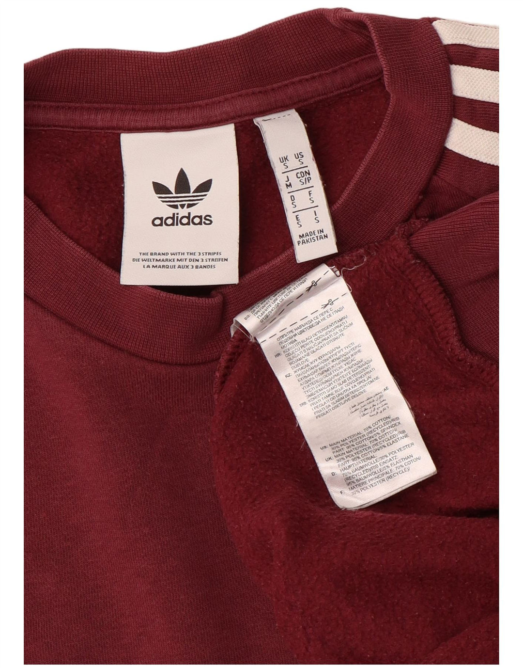 Ανδρικό φούτερ Adidas Jumper Μικρό Βουργουνδί βαμβακερό