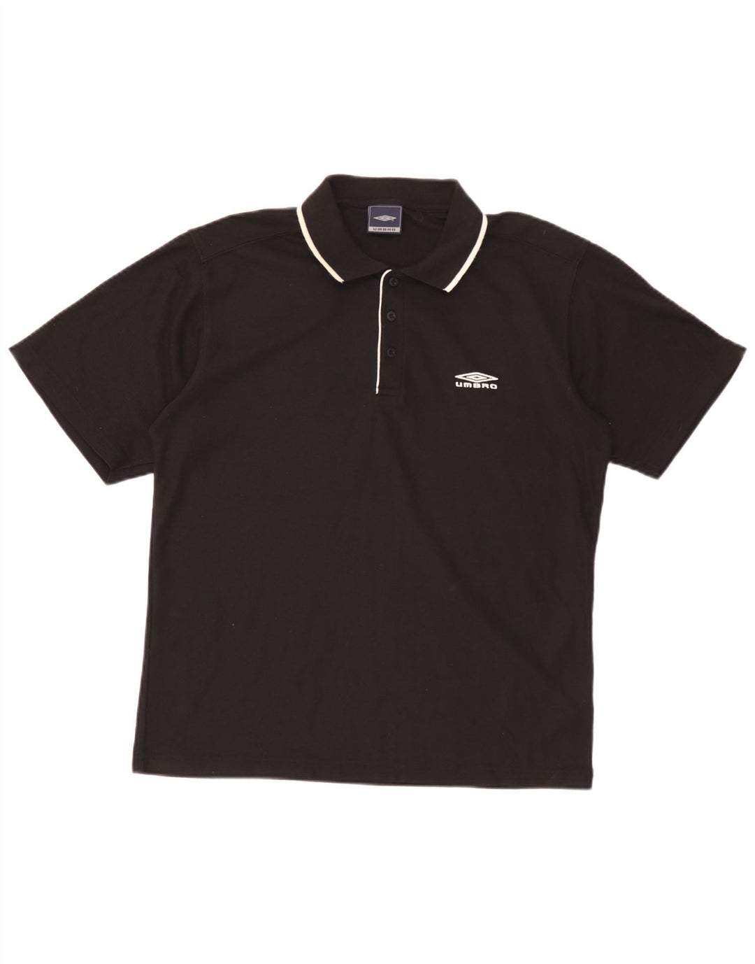 Ανδρικό πουκάμισο Umbro Polo Medium μαύρο πολυεστέρα