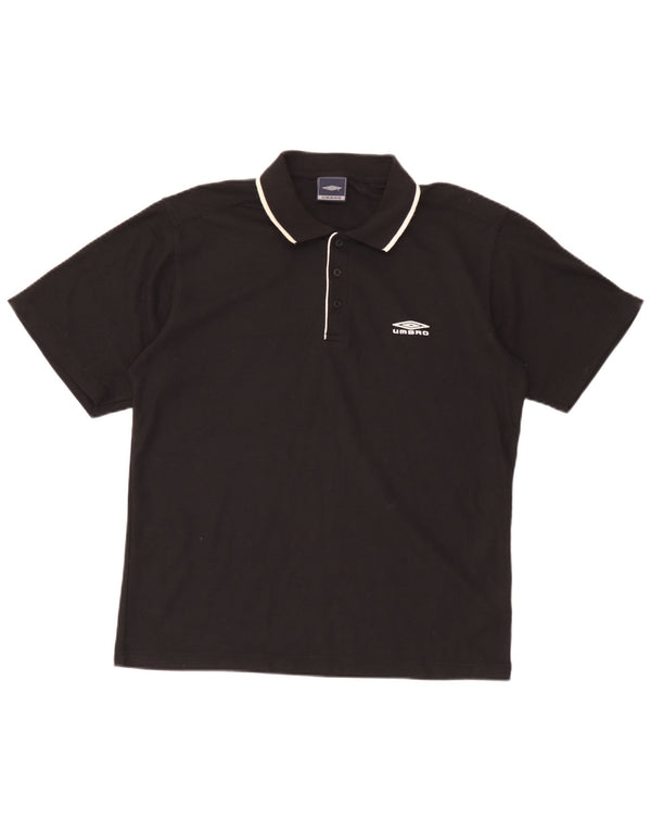 Ανδρικό πουκάμισο Umbro Polo Medium μαύρο πολυεστέρα