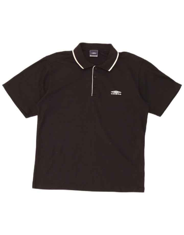 Ανδρικό πουκάμισο Umbro Polo Medium μαύρο πολυεστέρα