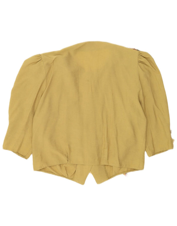 Vintage γυναικείο σακάκι 3/4 μανίκι 5 κουμπιών UK 16 Large Green