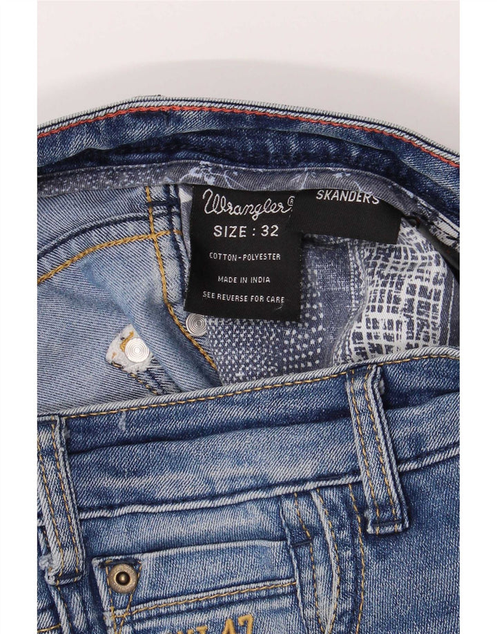 Wrangler Mens Skanders Slim Jeans W32 L34 Μπλε βαμβακερό