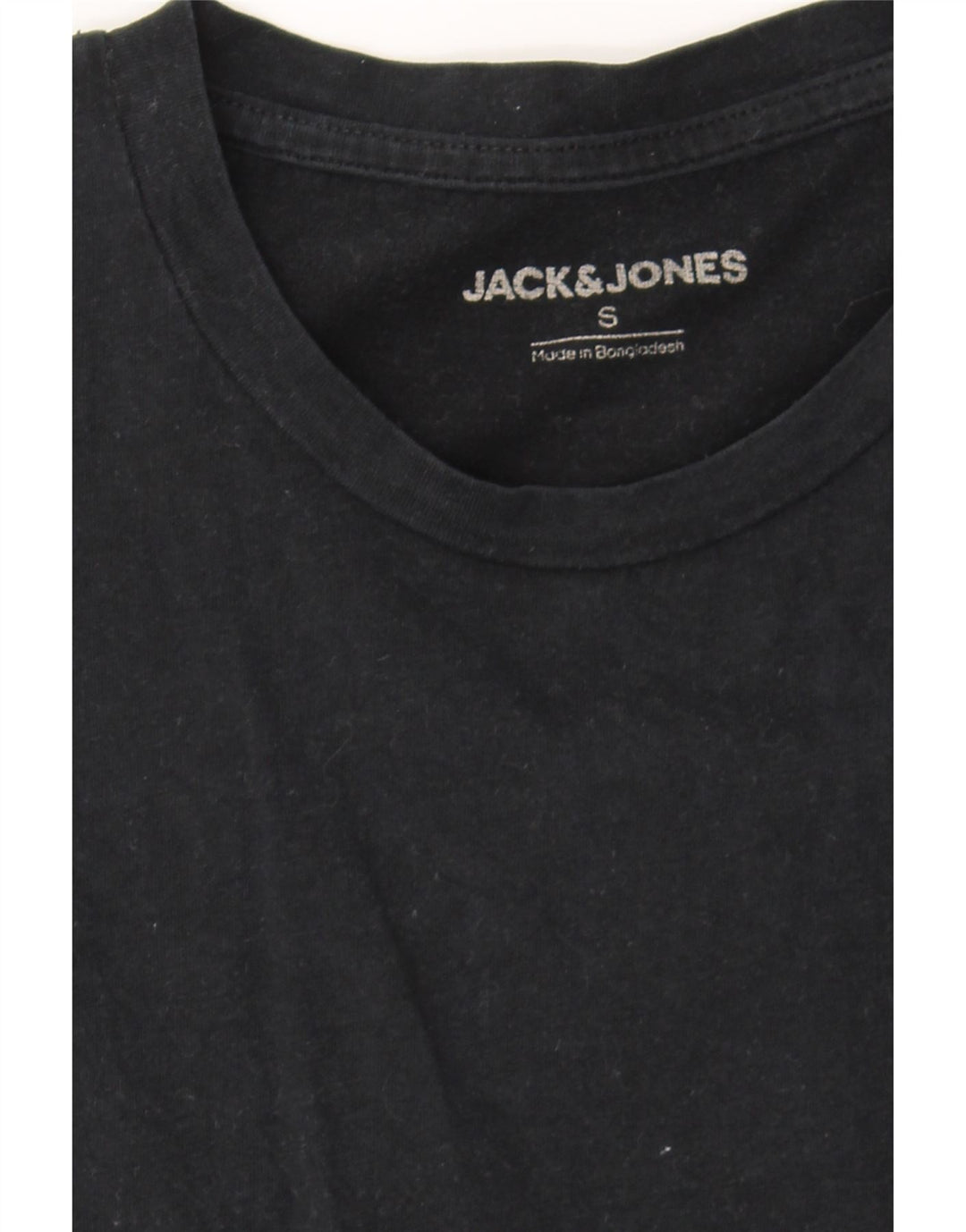JACK & JONES Mens T-Shirt Top Small Black Cotton Vintage Jack & Jones and Second-Hand Jack & Jones from Messina Hembry 