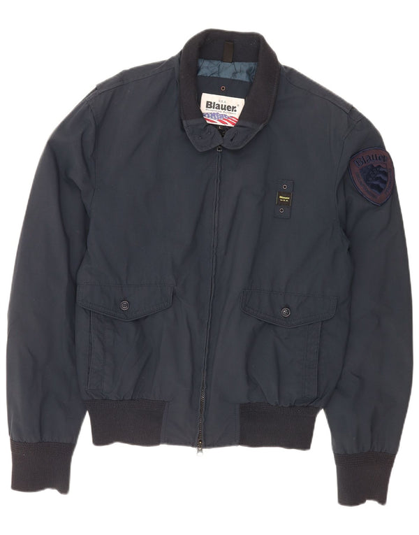 Blauer Mens Bomber Jacket UK 40 Large Navy Blue Nylon