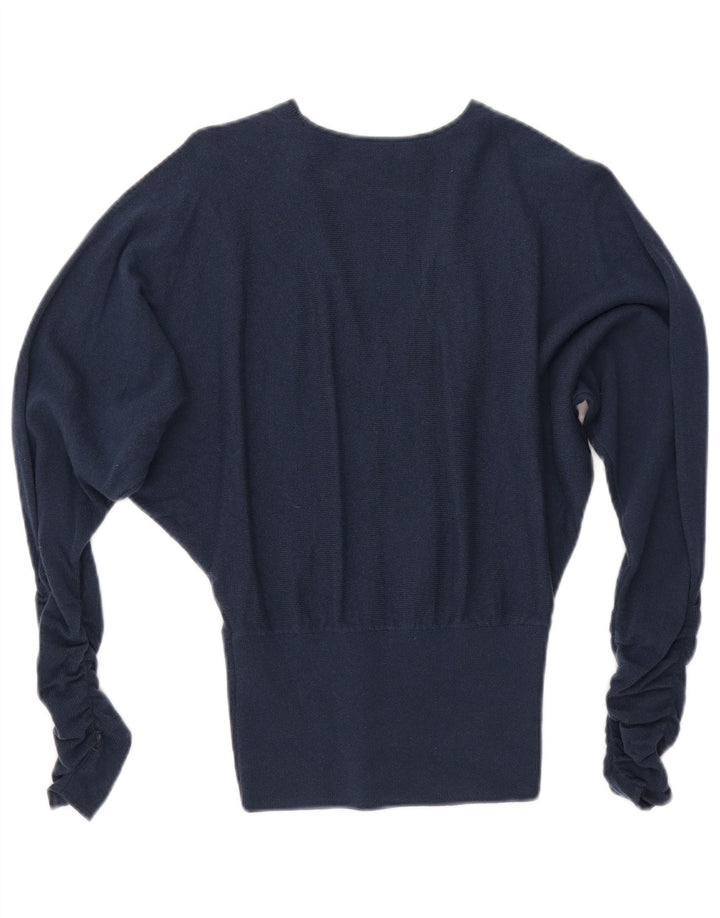 REISS Γυναικείο πουλόβερ με λαιμόκοψη με V λαιμόκοψη UK 6 XS Navy Blue Wool