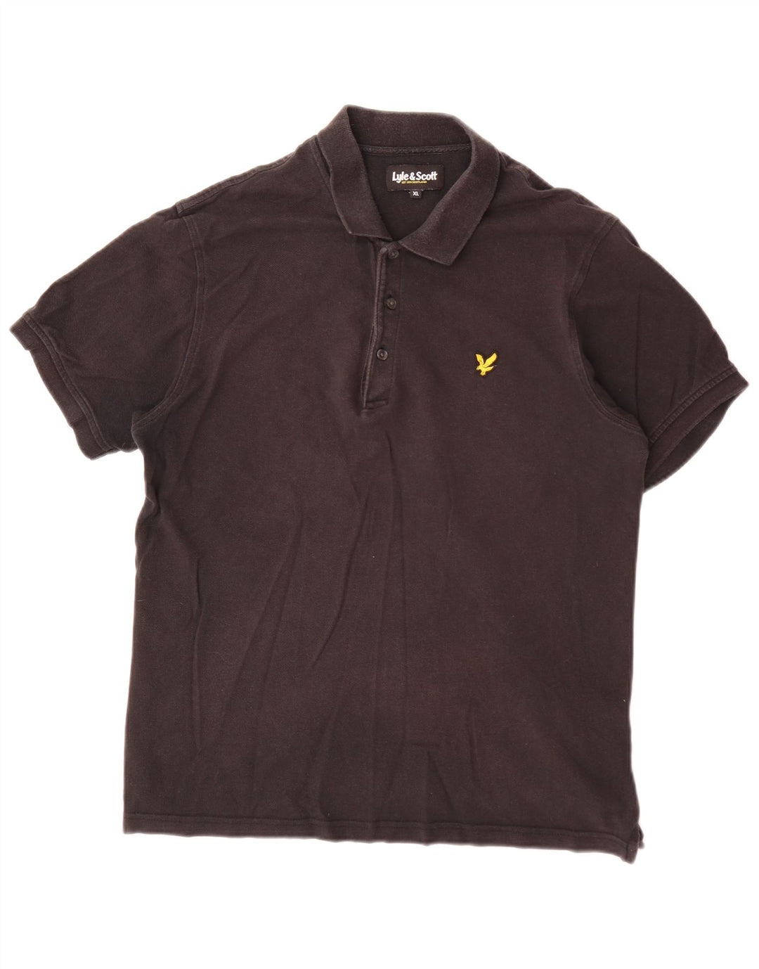 Ανδρικό πουκάμισο πόλο Lyle & Scott XL Μαύρο βαμβακερό