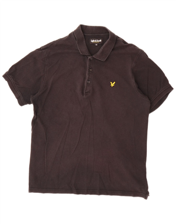 Ανδρικό πουκάμισο πόλο Lyle & Scott XL Μαύρο βαμβακερό