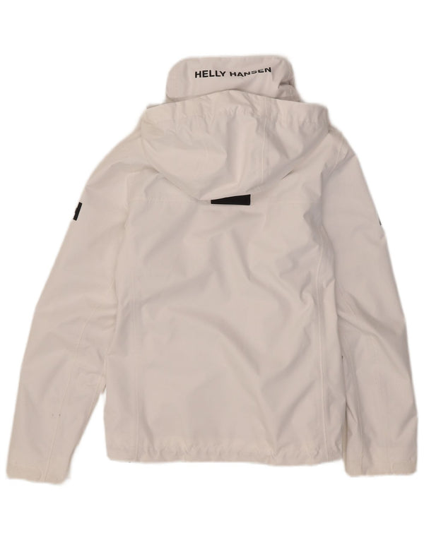 Helly Hansen Γυναικείο μπουφάν βροχής με κουκούλα γραφικών UK 10 Small White Polyester