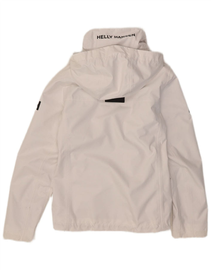 Helly Hansen Γυναικείο μπουφάν βροχής με κουκούλα γραφικών UK 10 Small White Polyester