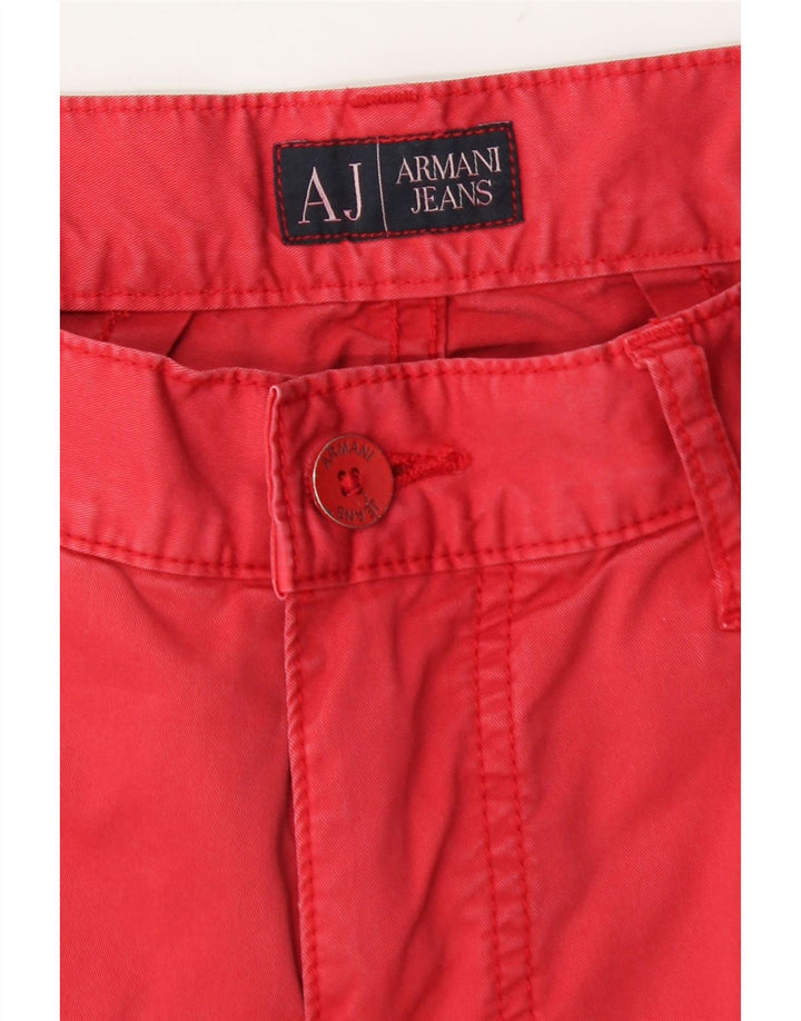 Ανδρικό τζιν Armani Regular Fit W33 L29 Κόκκινο βαμβακερό