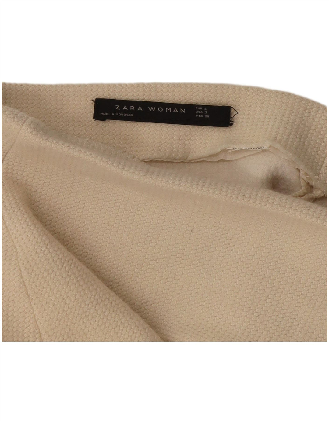 Zara Γυναικεία Πλεκτή Φούστα A-Line Small W26 Beige
