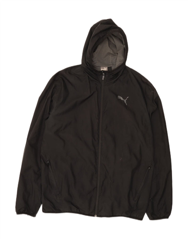 Puma Ανδρικό μπουφάν βροχής με κουκούλα UK 18 XL μαύρο πολυεστέρα