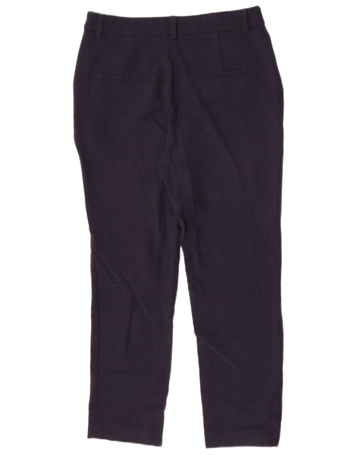 Massimo Dutti Γυναικείο Slim Suit Παντελόνι EU 40 Medium W30 L27 Navy Blue Wool