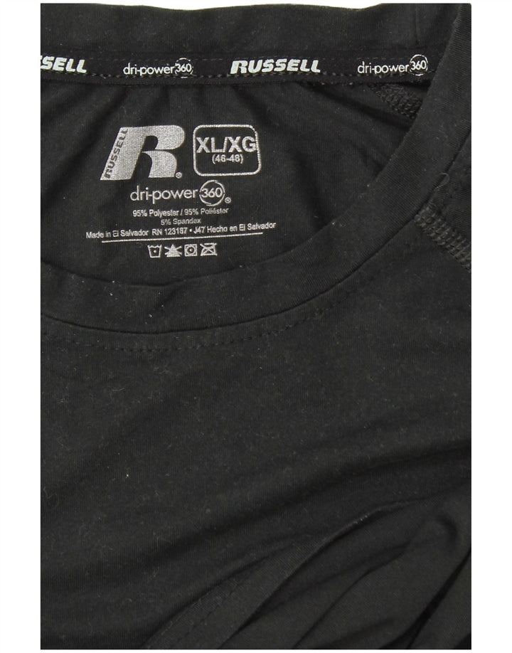 RUSSELL ATHLETIC Ανδρικό Dri-Power Μακρυμάνικο XL Μαύρο Πολυεστέρας