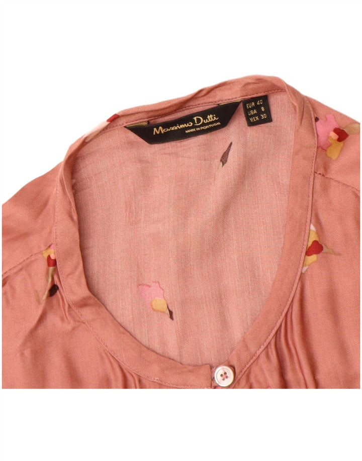 Massimo Dutti Γυναικεία Μπλούζα Top EU 40 Medium Pink Floral Viscose