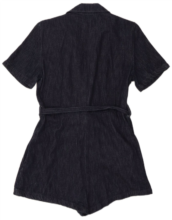 Zara Γυναικείο Τζιν Playsuit UK 12 Medium Navy Blue