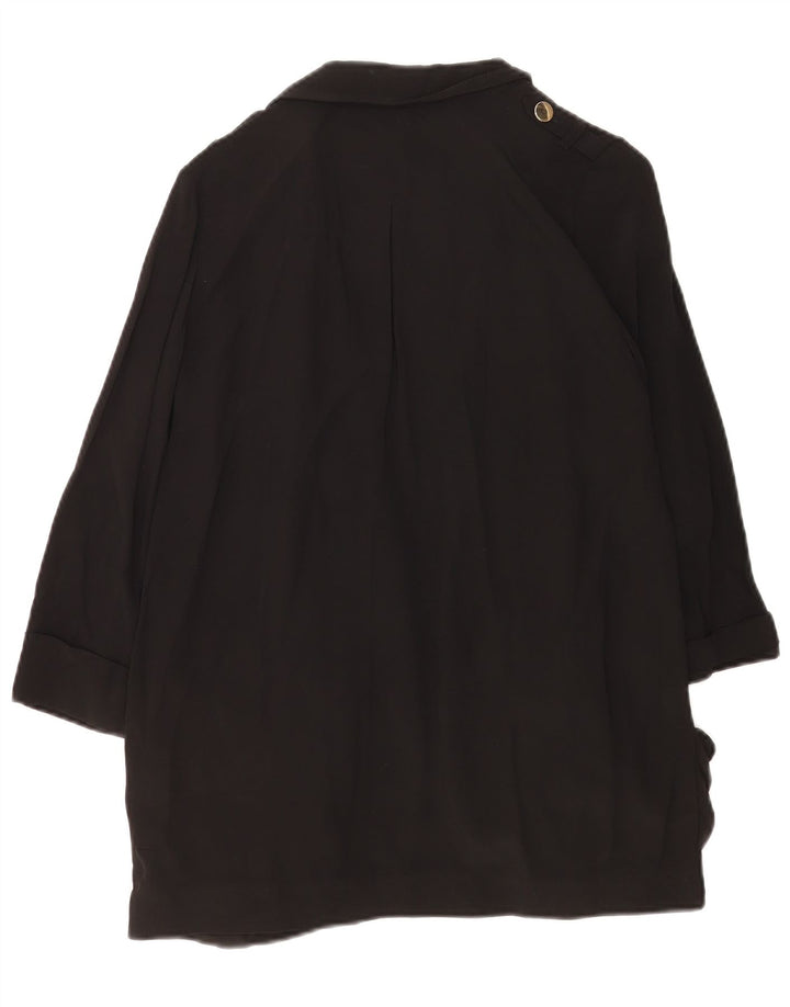 Reiss Γυναικείο Oversized Open Blazer Jacket UK 10 Small Black Acetate