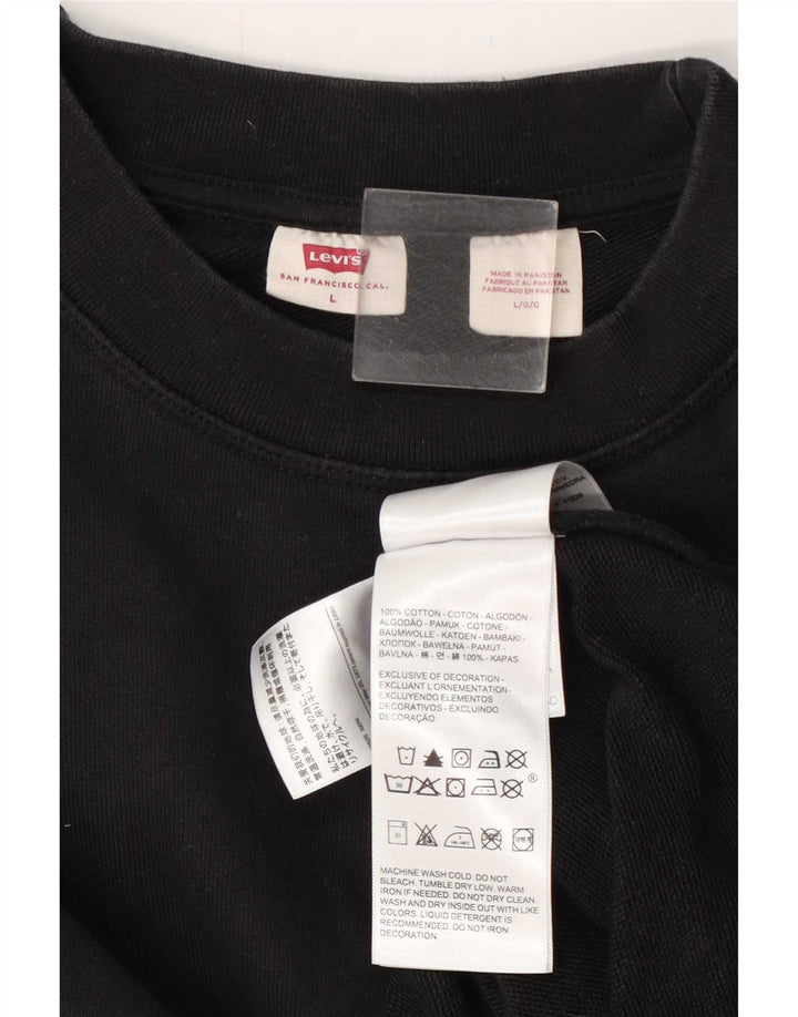 Ανδρικό φούτερ Levi's Jumper μεγάλο μαύρο βαμβακερό